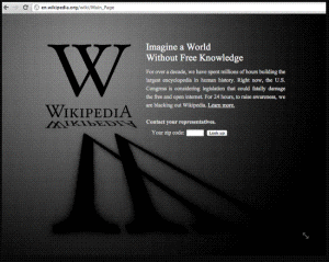 Wikipedia - Anti-SOPA Blackout