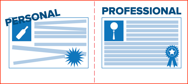 Separate Personal and Professional Profiles